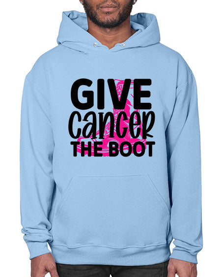 Give Cancer the Boot 25# - breast cancer- Hoodie