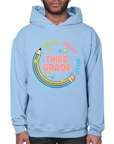 Hello third Grade Pencil 346# - third grade- Hoodie