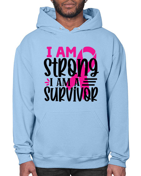 I Am Strong I Am a Survivor 19# - breast cancer- Hoodie