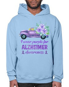 I Wear Purple For AlzheimerS Awareness 168# - alzheimers- Hoodie