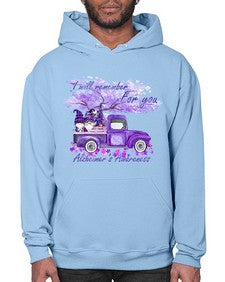 I Will Remember For You AlzheimerS 182# - alzheimers- Hoodie