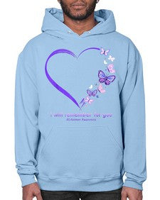 I Will Remember For You Butterfly Alzheimers Awareness 185# - alzheimers- Hoodie