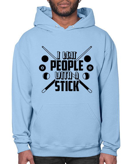 I beat people with a stick 1166# - billards- Hoodie