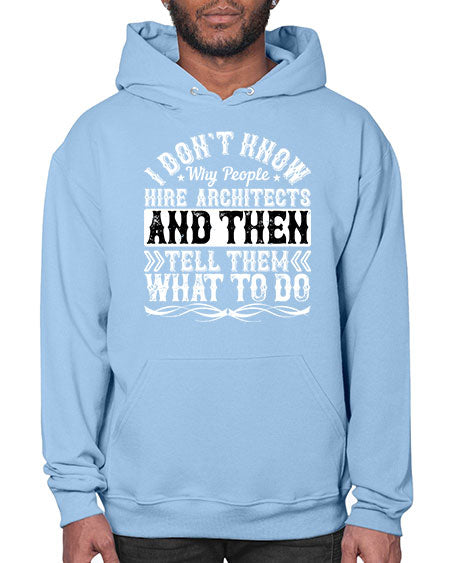 I dont know why people hire architects and then tell them what to do Style 193# - architect- Hoodie