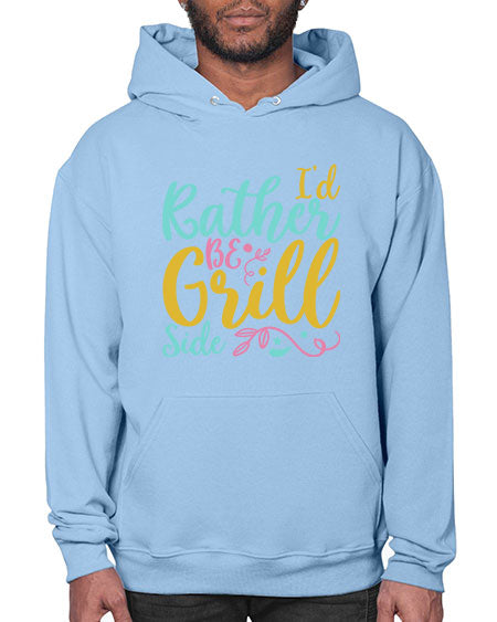 ID RATHER BE GRILL SIDE Style 62# - summer- Hoodie