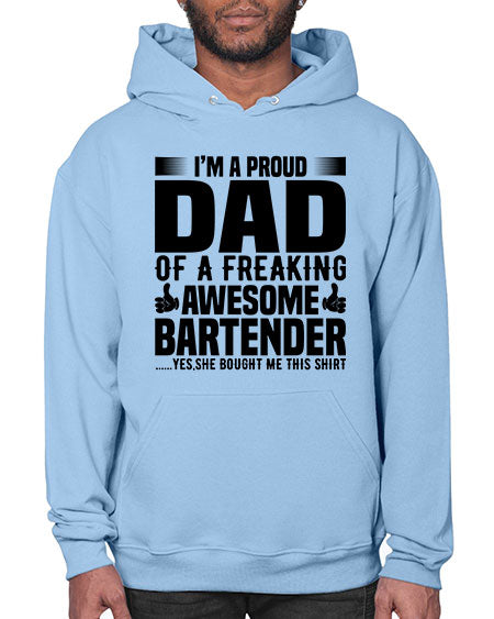 Im a proud dad Style 228# - bartender- Hoodie