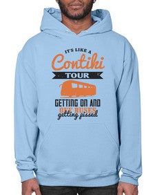 Its like a Contiki tour getting on and off buses getting pissed 3# - bus- Hoodie