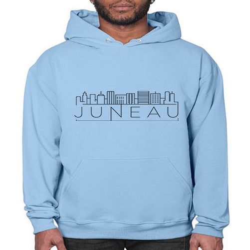 Juneau Minimal Skyline 1003# - cities- Hoodie