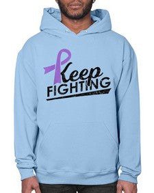 Keep Fighting Alzheimers Epilepsy Warrior Awareness Ribbon 190# - alzheimers- Hoodie
