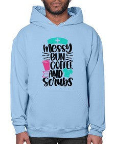 Messy Bun Coffee And Style Style 1097# - nurse- Hoodie