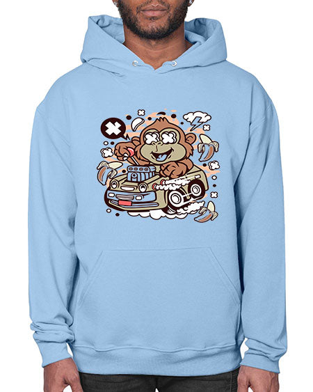 Monkey Hotrod - monkey- Hoodie