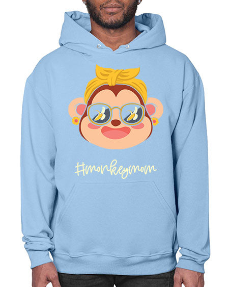 Monkey Mom Banana Glasses 16# - monkey- Hoodie