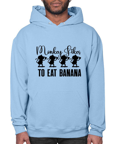 Monkey likes to eat banana  - monkey- Hoodie