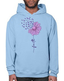 Purple Daisy Faith AlzheimerS Awareness 209# - alzheimers- Hoodie