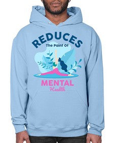 Reduces the Paint of Mental Health 495# - yoga- Hoodie