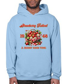 Retro Berry Strawberry Festival 1503# - strawberry- Hoodie