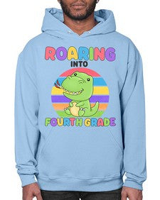 Roaring to fourth Grade Trex 769# - fourth grade- Hoodie