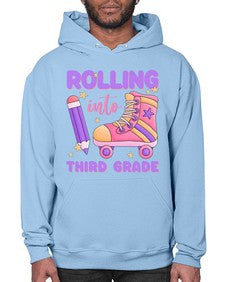 Rolling into third Grade 790# - third grade- Hoodie