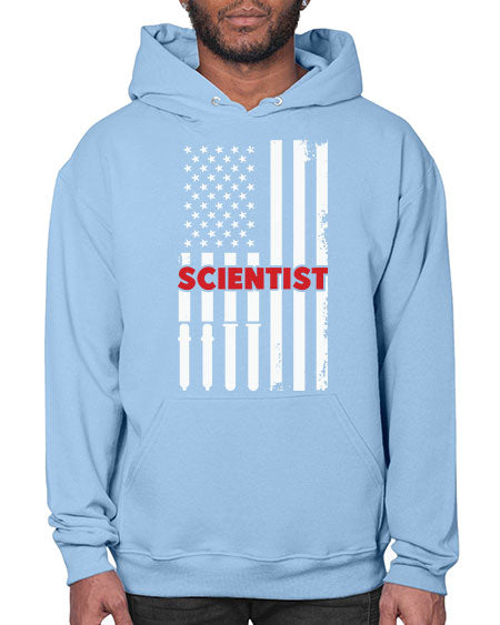 ScientistUSAFlagScientistSkinite Scientist Skinite 38# - general science- Hoodie