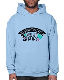 She Works Willingly With Her Hands Style Style 1389# - nurse- Hoodie