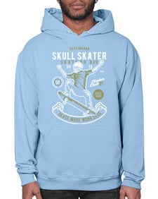 Skull Skater 1064# - skull and bones- Hoodie