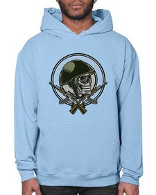 Skull Soldier 1066# - skull and bones- Hoodie