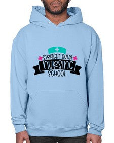 Straight Outta Nursing School Style Style 1425# - nurse- Hoodie