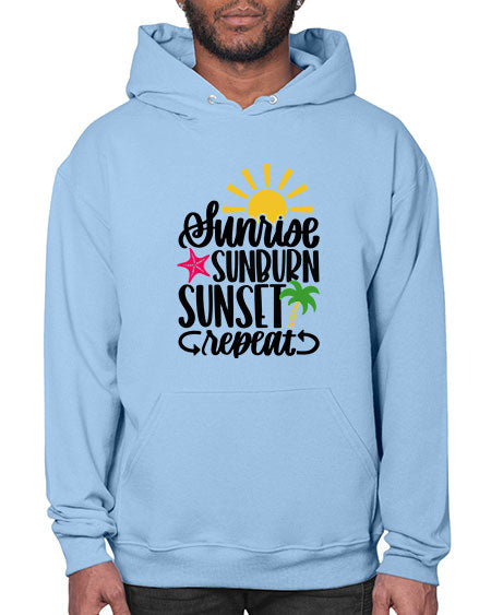 Sunrise Sunburn Sunset Repeat Style 16# - summer- Hoodie