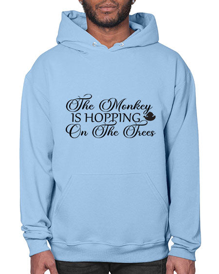 The monkey is hopping on  - monkey- Hoodie
