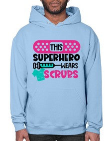 This Superhero Wears Scrubs Style Style 1565# - nurse- Hoodie