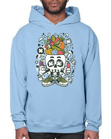 Vegetable Skull Head 1195# - skull and bones- Hoodie