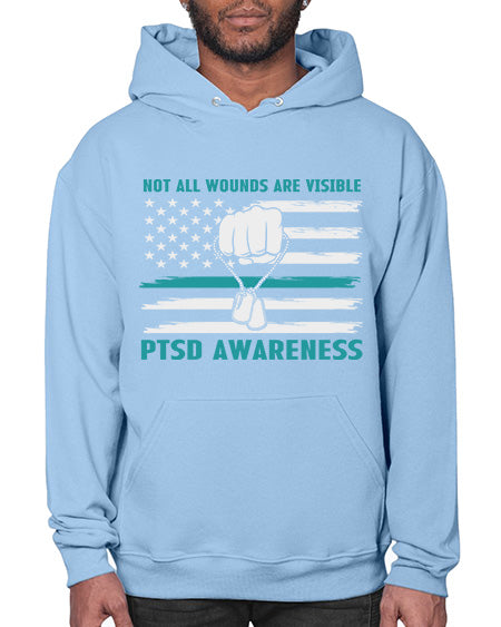 Veteran PTSD Not all wounds 4# - PTSD- Hoodie