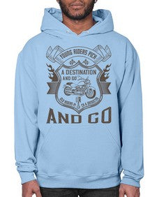 Young riders pick a destination and go old riders pick a dissection and go 84# - motorcycle- Hoodie