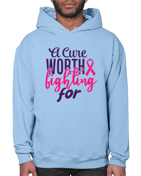 a cure worth fighting for Style 17# - breast cancer- Hoodie