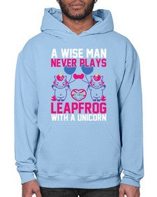 a wise man never plays leapfrog with a unicorn 5# - unicorn- Hoodie
