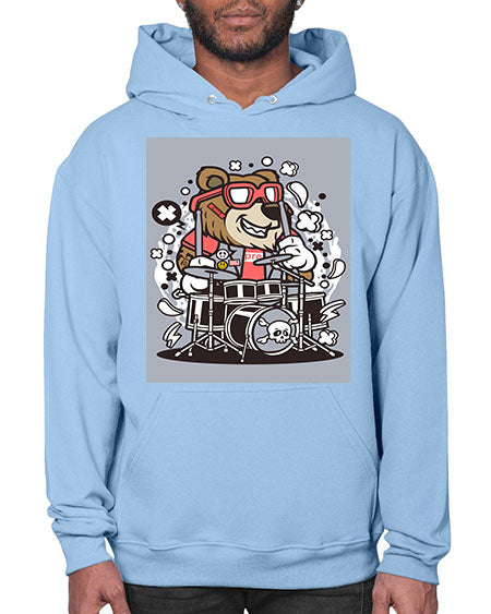 bear drummer 33# - bears - animals- Hoodie