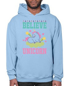 believe unicorn 45# - unicorn- Hoodie