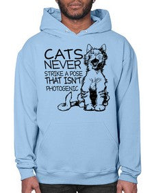 cats never strike a pose that isnt photogenic - cats- Hoodie