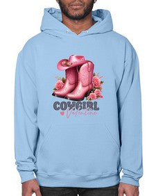 cowgirl valentine cupid valentine 352# - western- Hoodie
