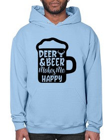 deer and beer makes me happy 900# - beer- Hoodie