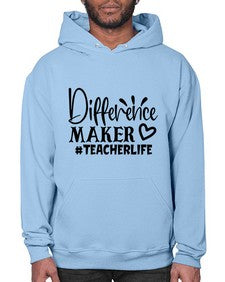 difference maker teacherlife Style 121# - teacher- Hoodie