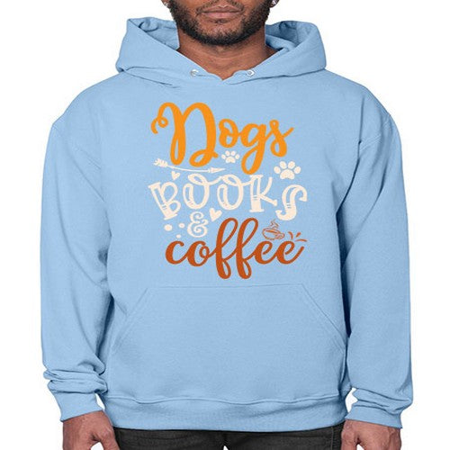 dogs books coffee 130# - dogs- Hoodie