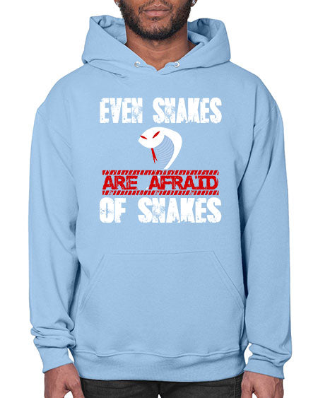 even snakes are afraid of snakes - snake- Hoodie