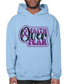 faith over fear 139# - alzheimers- Hoodie