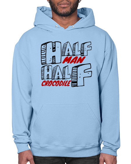 half man half crocodile - alligator- Hoodie