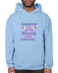 happiness is believing in unicorns 156# - unicorn- Hoodie
