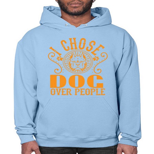 i chose dog over peole 160# - dogs- Hoodie