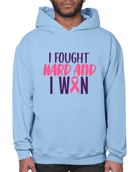 i fought hard and i won Style 10# - breast cancer- Hoodie