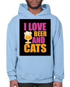 i love beer and cats 1137# - beer- Hoodie