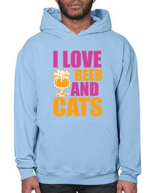 i love beer and cats 1138# - beer- Hoodie